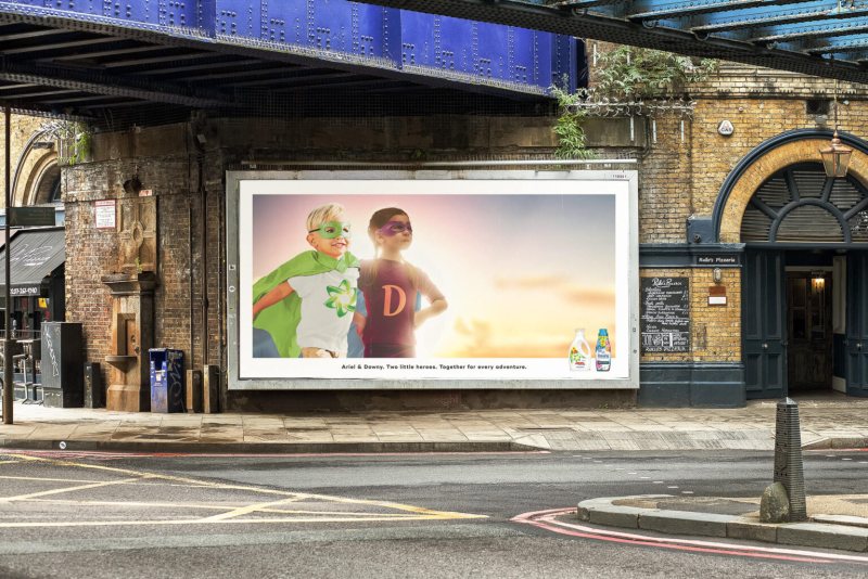 Billboard reklamní kampaně Procter & Gamble