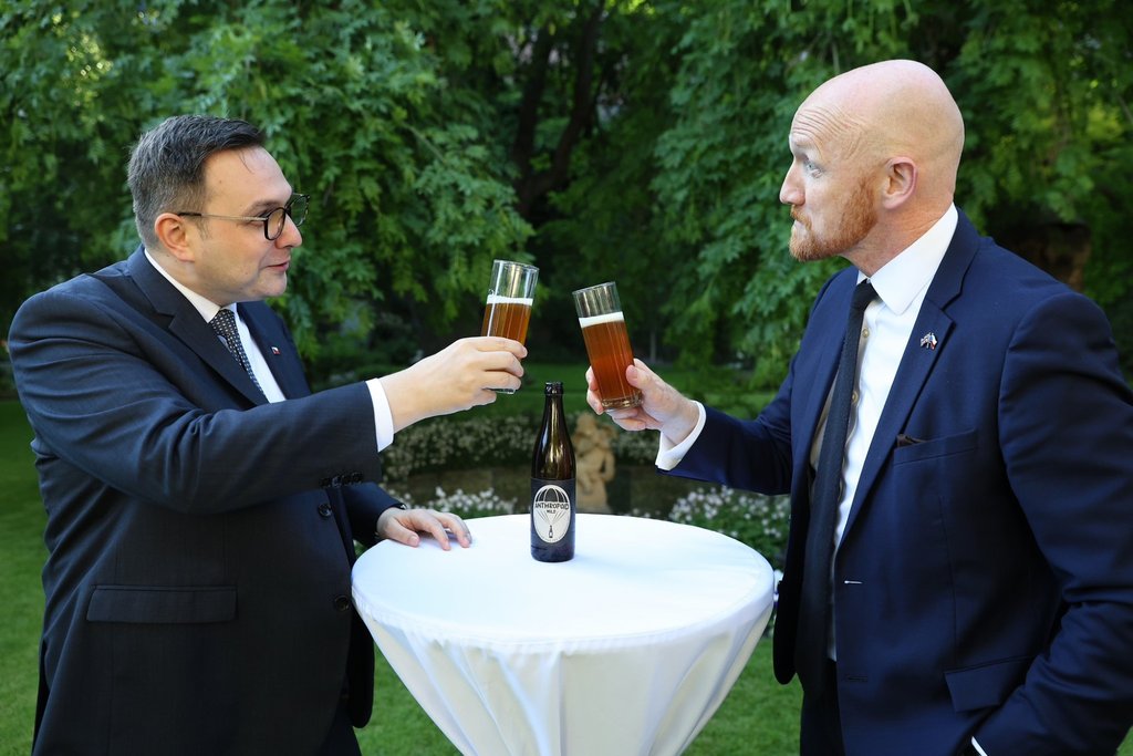 Anthropoid beer – label at the Anthropoid event (Czech Ministry of Foreign Affairs)