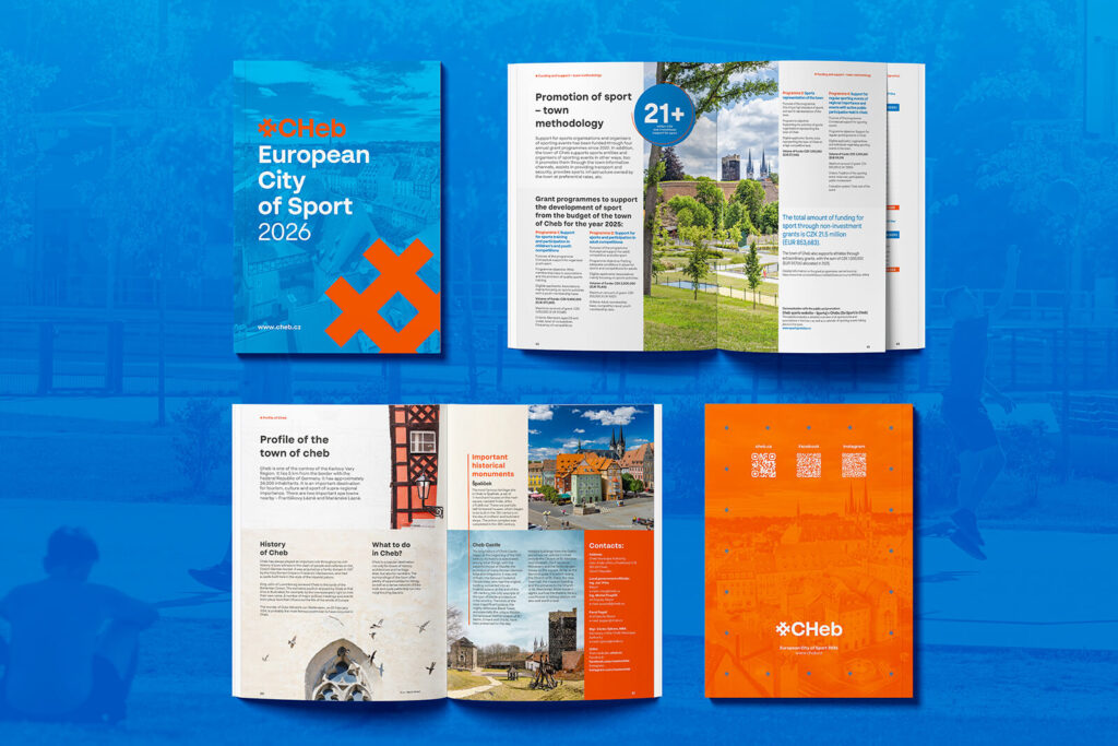 Cheb European City of Sport 2026 – brochures and print materials