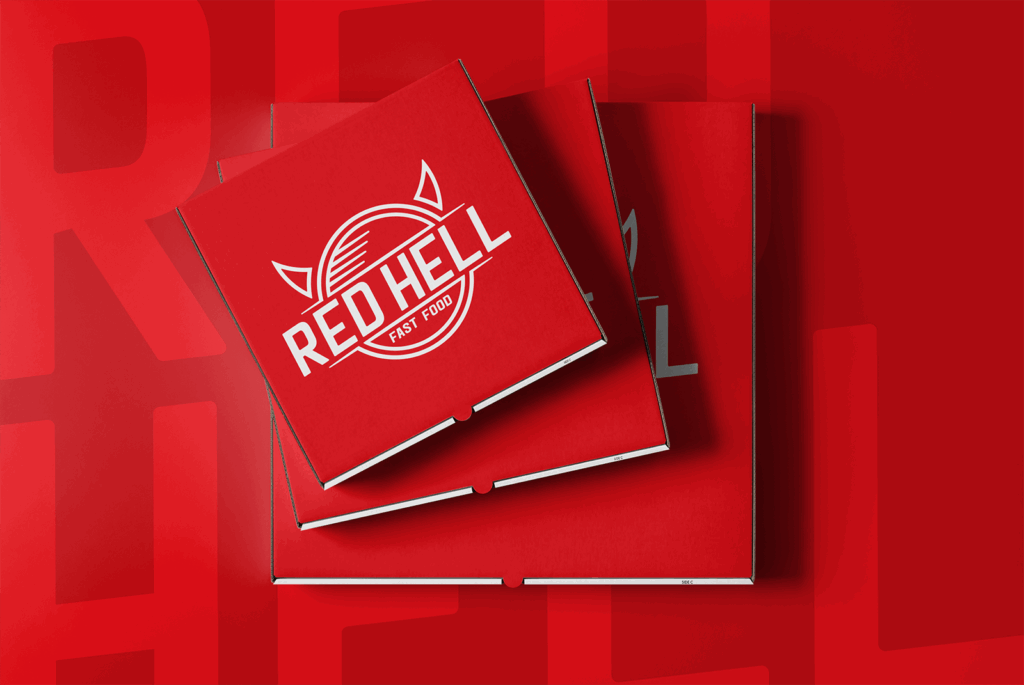 Red Hell Pizza – pizza box