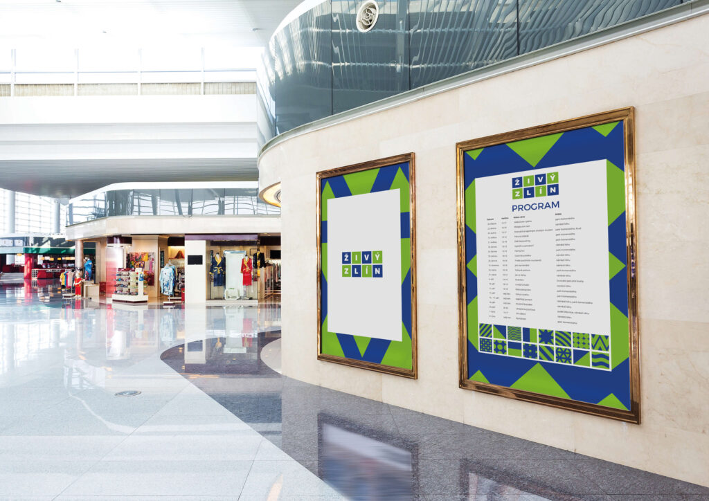 Živý Zlín – visuals in a shopping centre